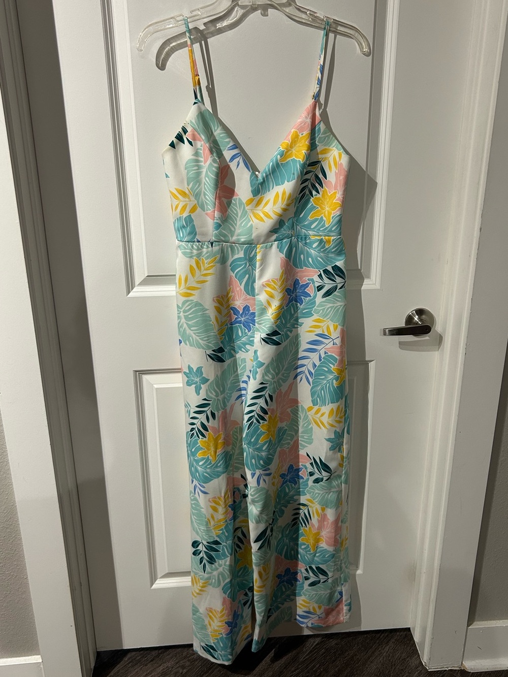 Floral Tropical Maxi jumpsuit Dress size M